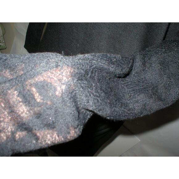 New Womens NWT NIU Black L Designer Dress Lace Wool Long Sleeves Large NIU' - Picture 6 of 11